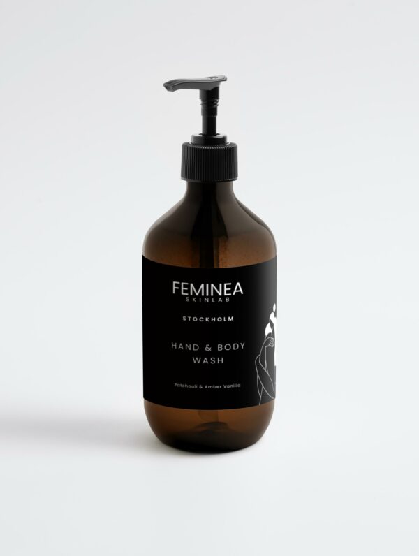 Feminea Hand & Body Wash - Patchouli & Amber Vanilla, Bottle 3